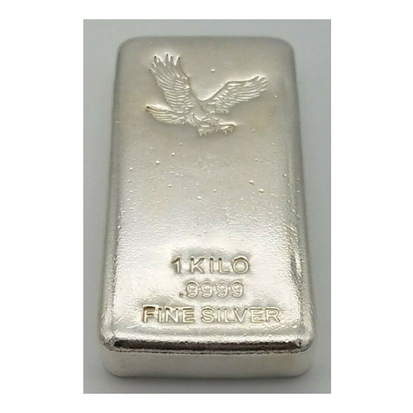 1 Kilo CNT Eagle Cast Silver Bar