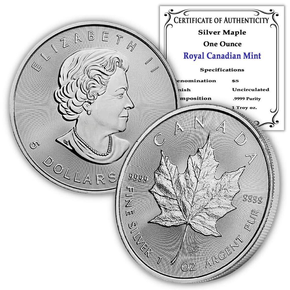 1 Oz Canadian Silver Maple Leaf Coin