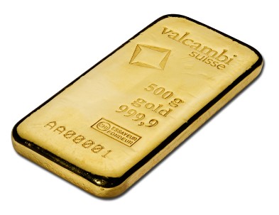 500 Gram Valcambi Cast Gold Bar