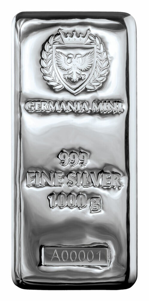 1 Kilo Germania Mint Cast Silver Bar