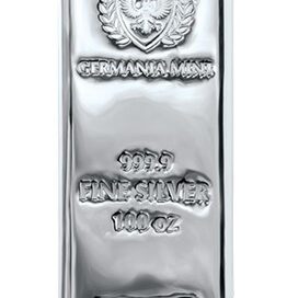 100 Oz Germania Mint Cast Silver Bar