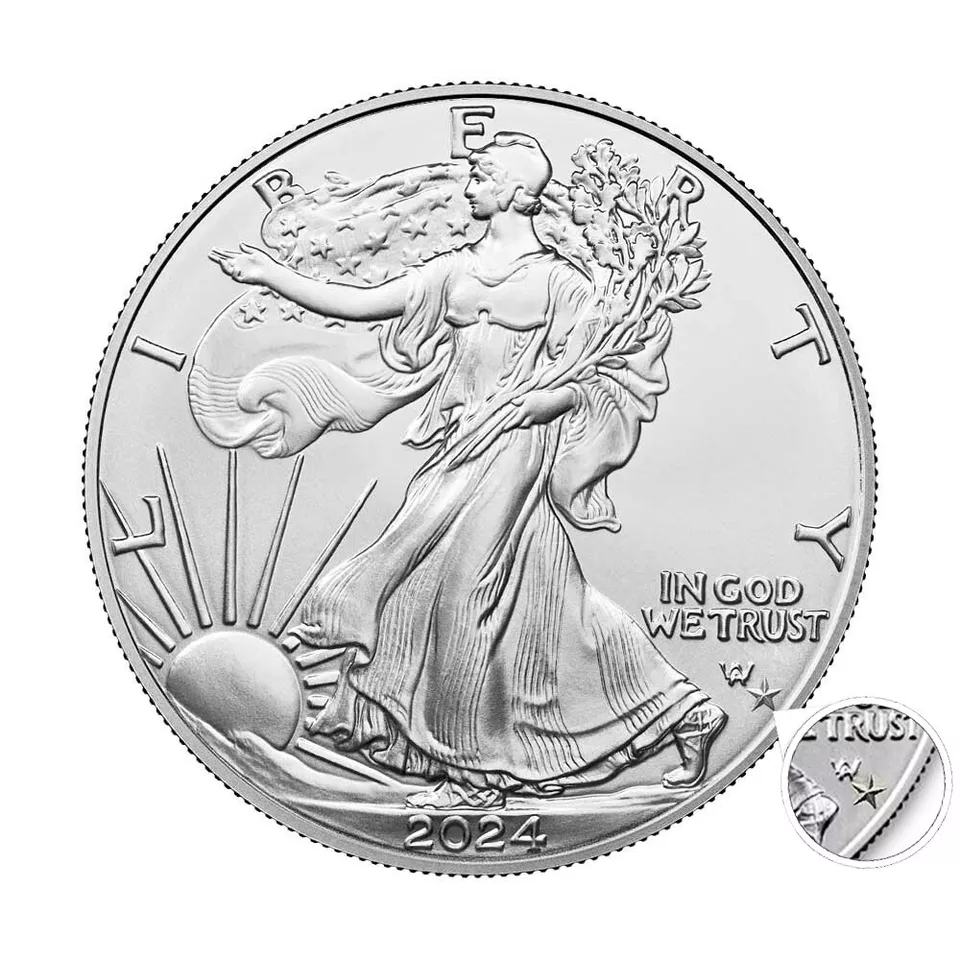 2024 (P) 1 oz Star Privy American Silver Eagle Coin (BU) Royalty